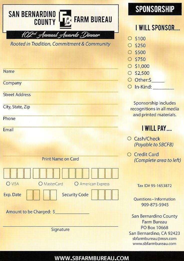 event sponsorship form